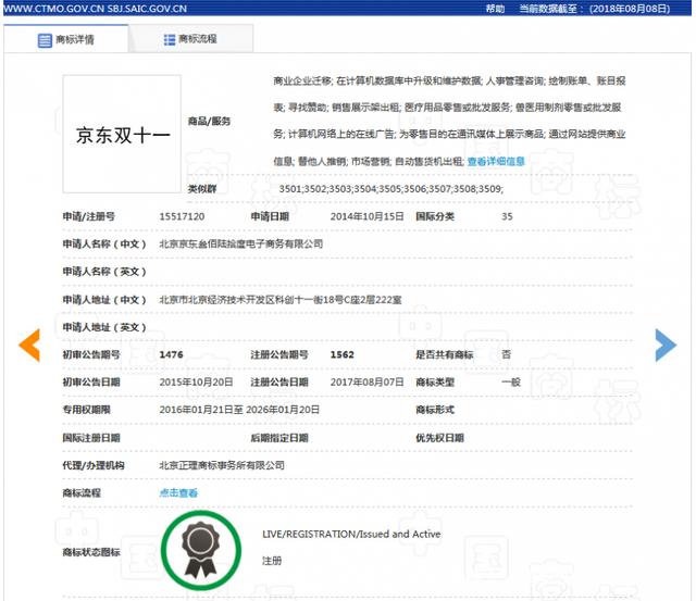 繼“11.11”商標被駁回后，京東“雙11”商標被無效！阿里該笑了