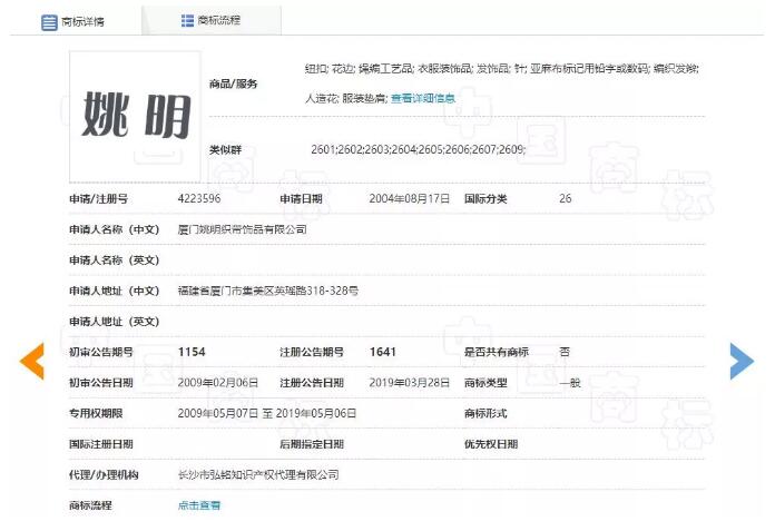 “珧明”商標(biāo)因與“姚明”商標(biāo)近似，被宣告無效