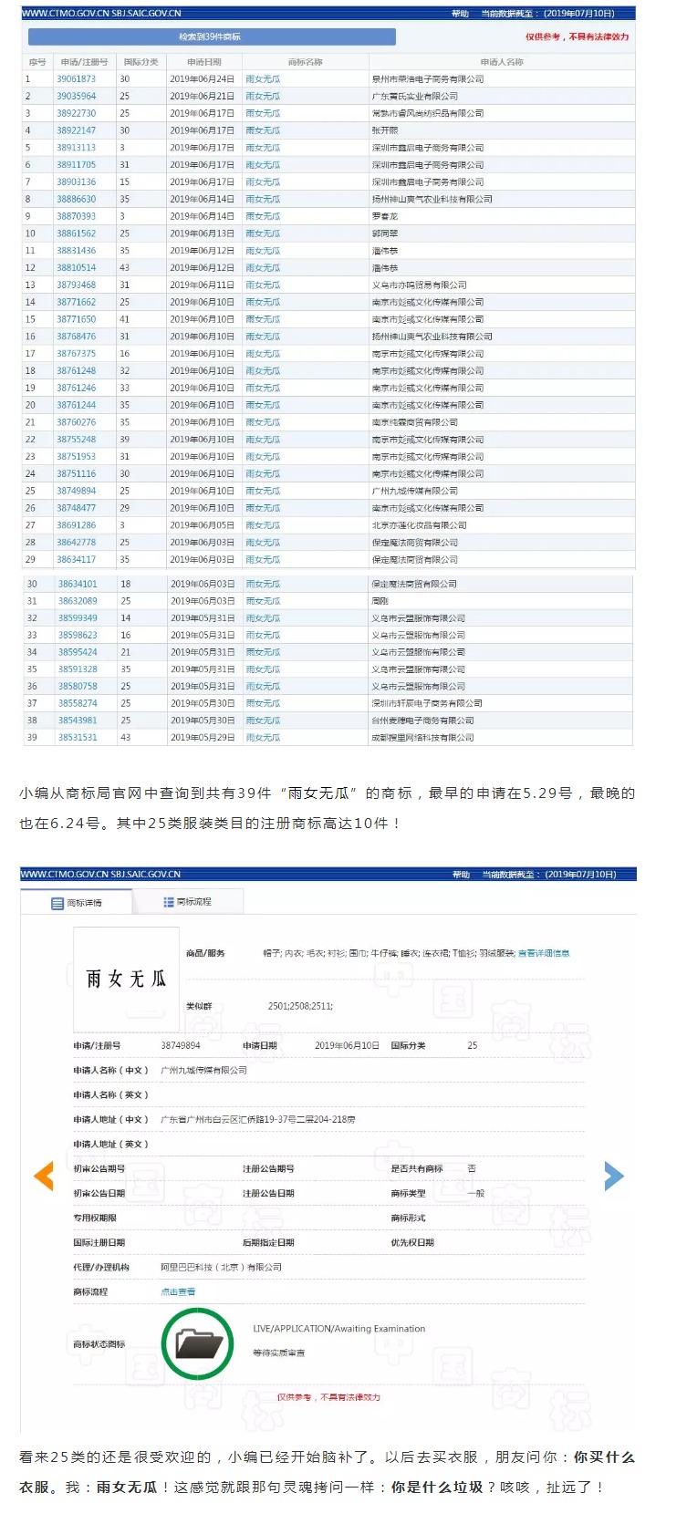 從“雨女無(wú)瓜”出發(fā)，淺談網(wǎng)絡(luò)熱詞是否可以被注冊(cè)為商標(biāo)！
