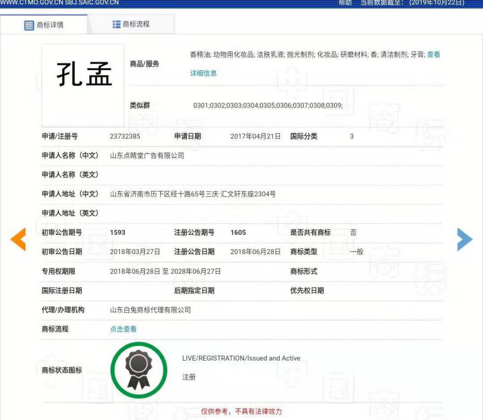 “孔孟”因不良影響被駁回，但這些商標卻成功注冊了