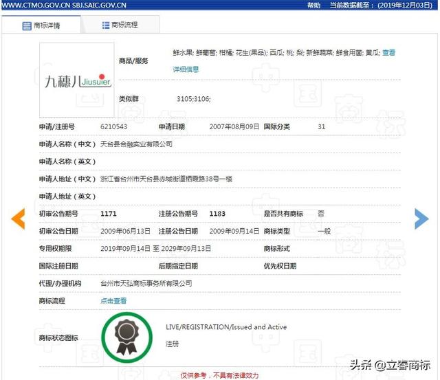 一枚商標(biāo)，起拍1500，預(yù)估2000，成交價(jià)402000