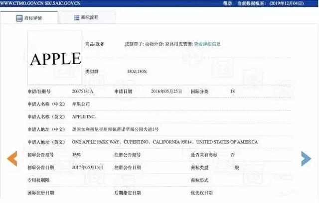 美國蘋果輸給中國蘋果，兩件商標不予注冊！