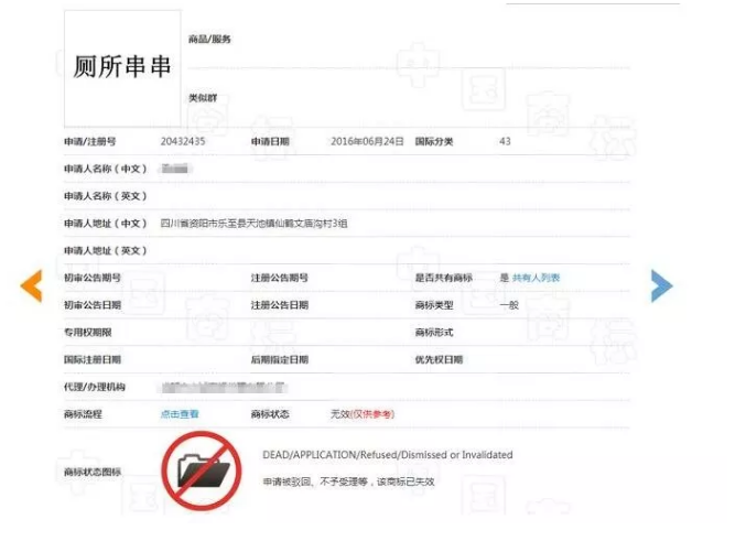 “廁所串串”商標被駁回？意料之中！