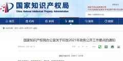 國知局2021年工作要點：積極推進專利優(yōu)先審查和質押登記電子申請全程網辦