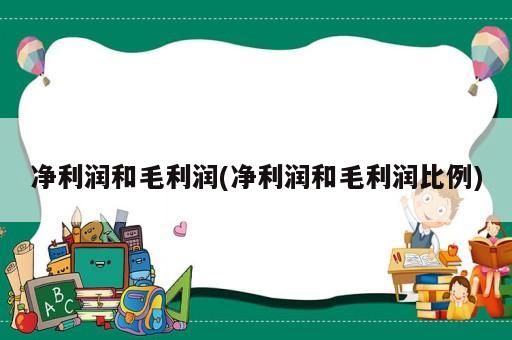 凈利潤和毛利潤(凈利潤和毛利潤比例)